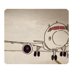 飛機油畫動態貼圖1