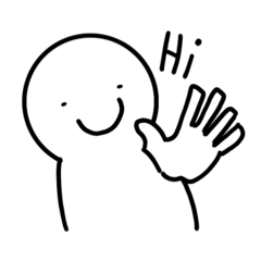 Simple sticker white V.1