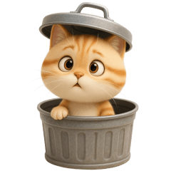 Orange cat guan guan (No text)