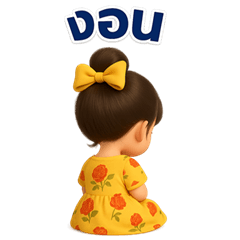 A cute, sulky little girl.