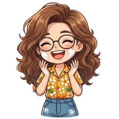 A girl glasses V4_Hello