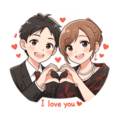Forever in Love Everyday Couple Stickers