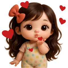 Cute girl with dot