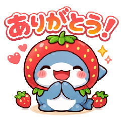 [Gourmet] Cute shark mask stickers