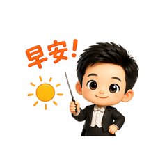 音樂指揮家郭家齊 Q版貼圖