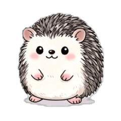 cute hedgehog daily greeting Sticker