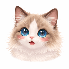 Cute Cat Stickers: Lily the Ragdoll