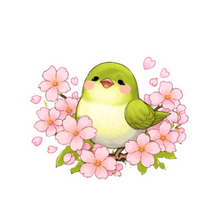 Fluffy Bush Warbler: Spring Greetings