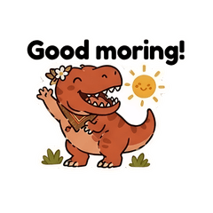 Cute Dino Daily Stickers