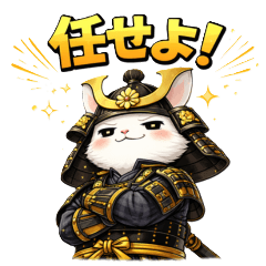 Cute Samurai Bunny Stickers!