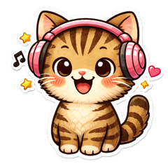 Gourmet Tabby Cat Daily Stickers