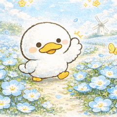 Gentle White Duck Everyday Stickers