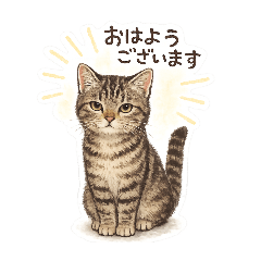 Daily Use Tabby Cat Stickers