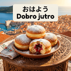 Croatian food stickers