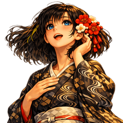 Osaka Kimono Girl Stickers