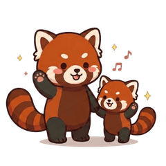 Fluffy Red Panda: Daily Greeting7