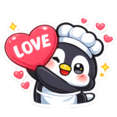 Cute Penguin Chef Daily Stickers