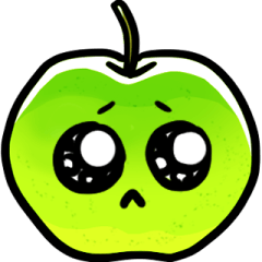 green apple stamps featuring faces