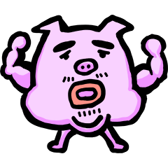 Butabushou Lazy Pig Stickers 2
