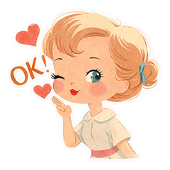 What cute office lady stickers!