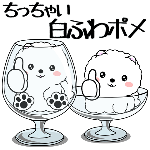 Pop-up! A tiny, fluffy white Pomeranian