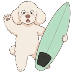 サーフ犬スタンプ第2弾｜ゆるかわ日常8種