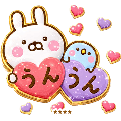 ガーリーうさぺんのぷくつやシールカスタム
