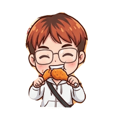 The guy with glasses is sulking.