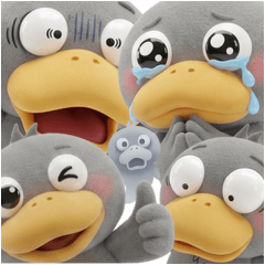 Greetings and reaction of the shoebill