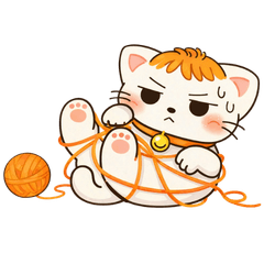 Yuru Cat: Oshi Color Stickers orange