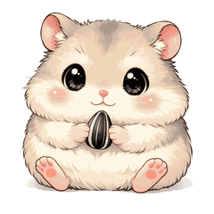 Animated! Fluffy Djungarian Hamster