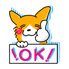 オヤジコーギーじっさん「お姉スタンプ①」