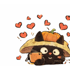 Bon-yari Black Cat | Cute Daily Stickers