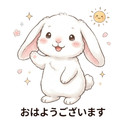 Cute Lop Bunny Stickers