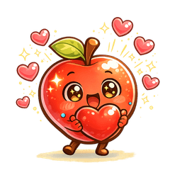 Happy Apple Stickers big