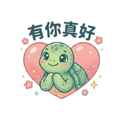 可愛海龜貼圖
