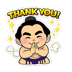 Cute Sumo Boy Daily Stickers(English)