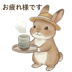 Brown Bunny in a Straw Hat 5: Manners