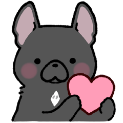 Always Frenchie line sticker -Brindle-