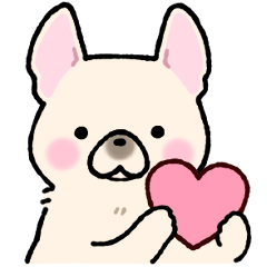 Always Frenchie line sticker -Cream-