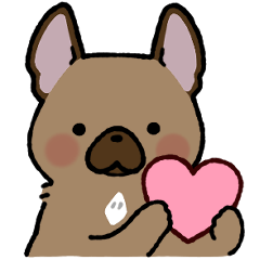 Always Frenchie line sticker -Fawn-