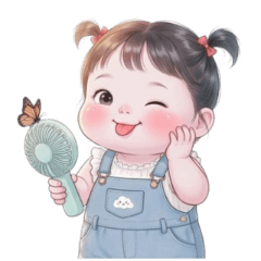 小さな女の子の涼しい夏 V.2