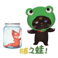 Elegant Magical Assistant Cat: Frog  1