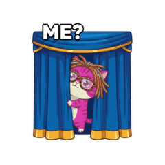 阿派：英文 English 大貼圖 潮流橘銀 3