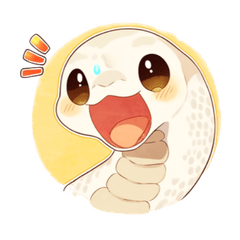 Q萌小白蛇的顏藝秀，表情包大集合！