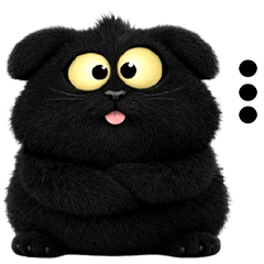 Short-eared, pitch-black rabbit