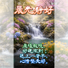 長輩問候圖，花開天地篇｜早安午安晚安圖