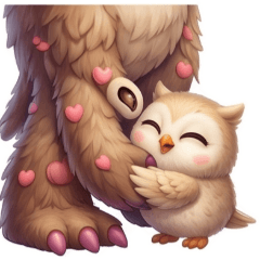 QQ奶茶貓頭鷹☆無文字表情包