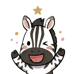 cute zebra sticker
