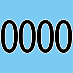 Numbers 0000-0039